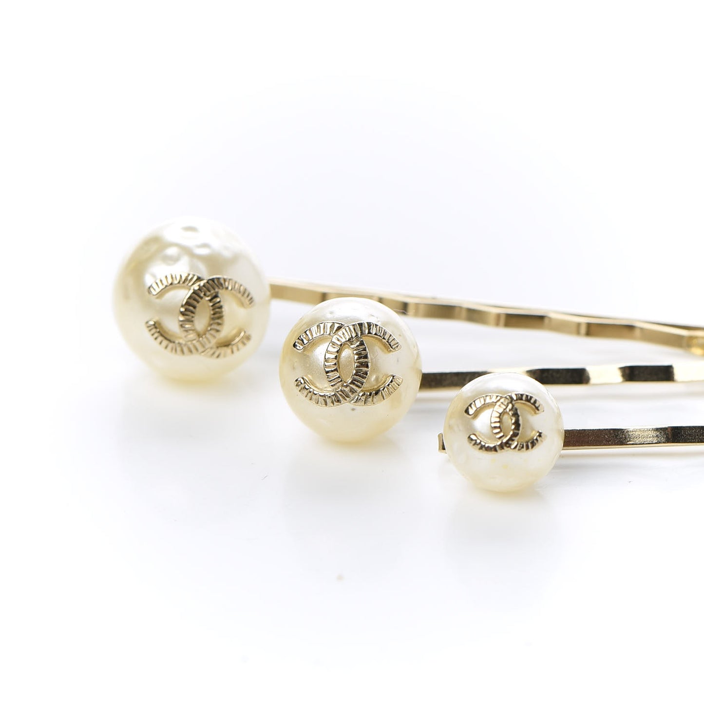 Pearl CC Hair Clip Barrette Set of 3