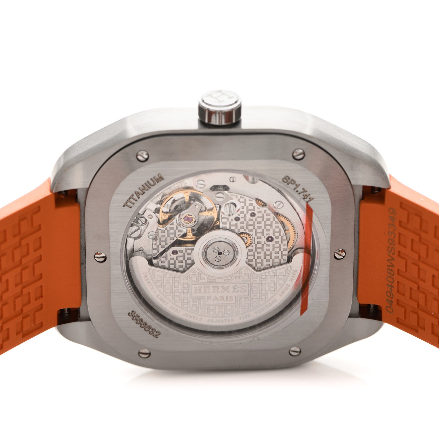 Titanium Rubber 39mm H08 Automatic Watch Orange
