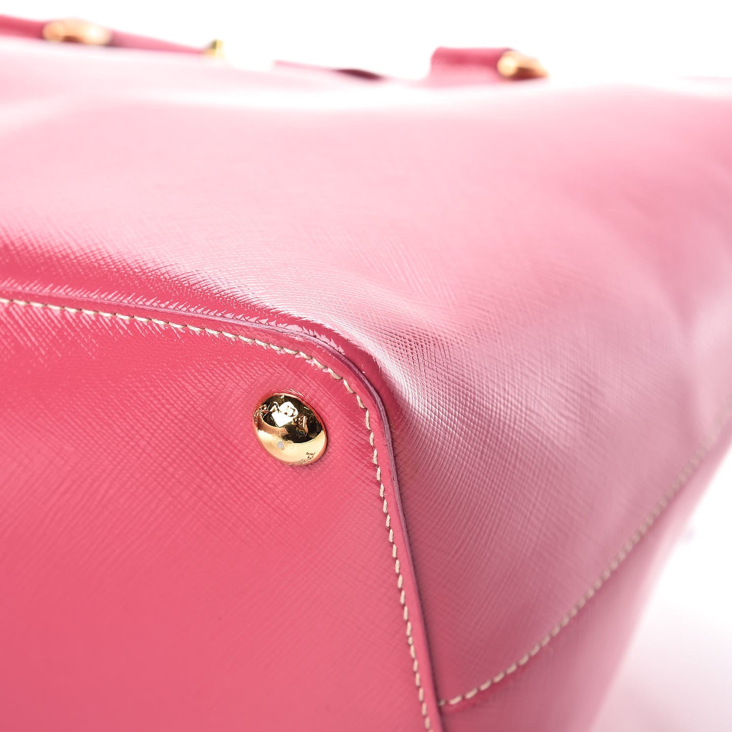 Saffiano Vernice Turn Lock Shopping Tote Peonia
