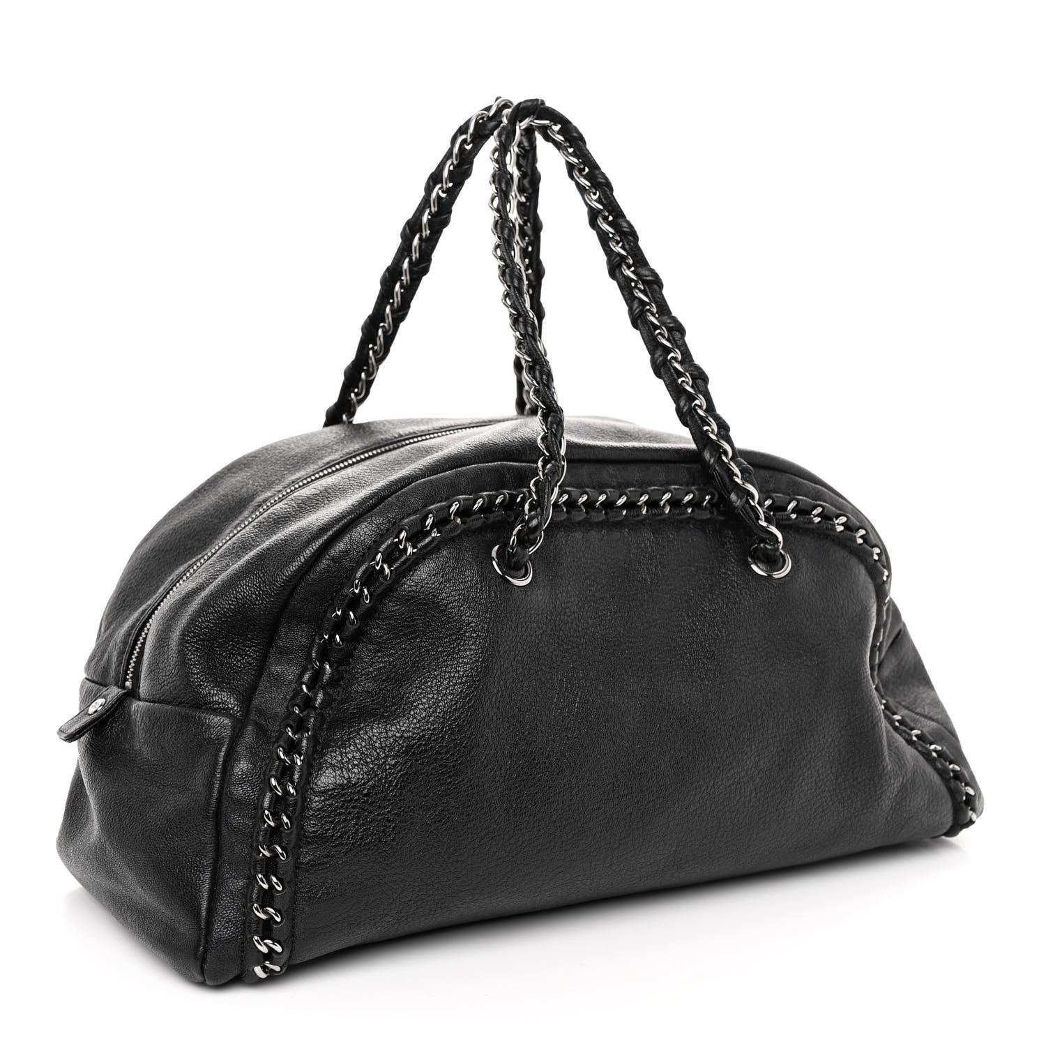 Chanel Smooth Calfskin Medium Luxe Ligne Bowler Black 3 of 9