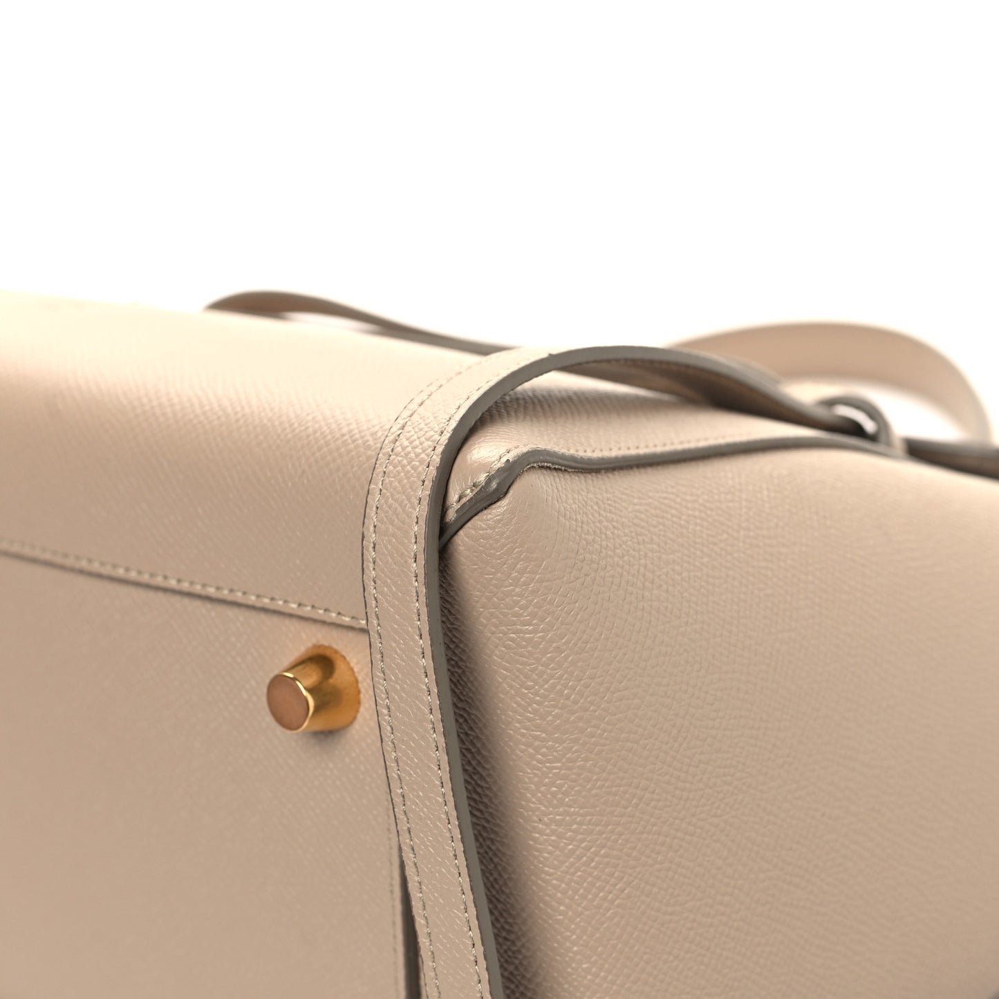 Grained Calfskin Mini Belt Bag Light Taupe