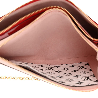 Louis Vuitton Monogram Giant Double Zip Pochette Rouge 5 of 10