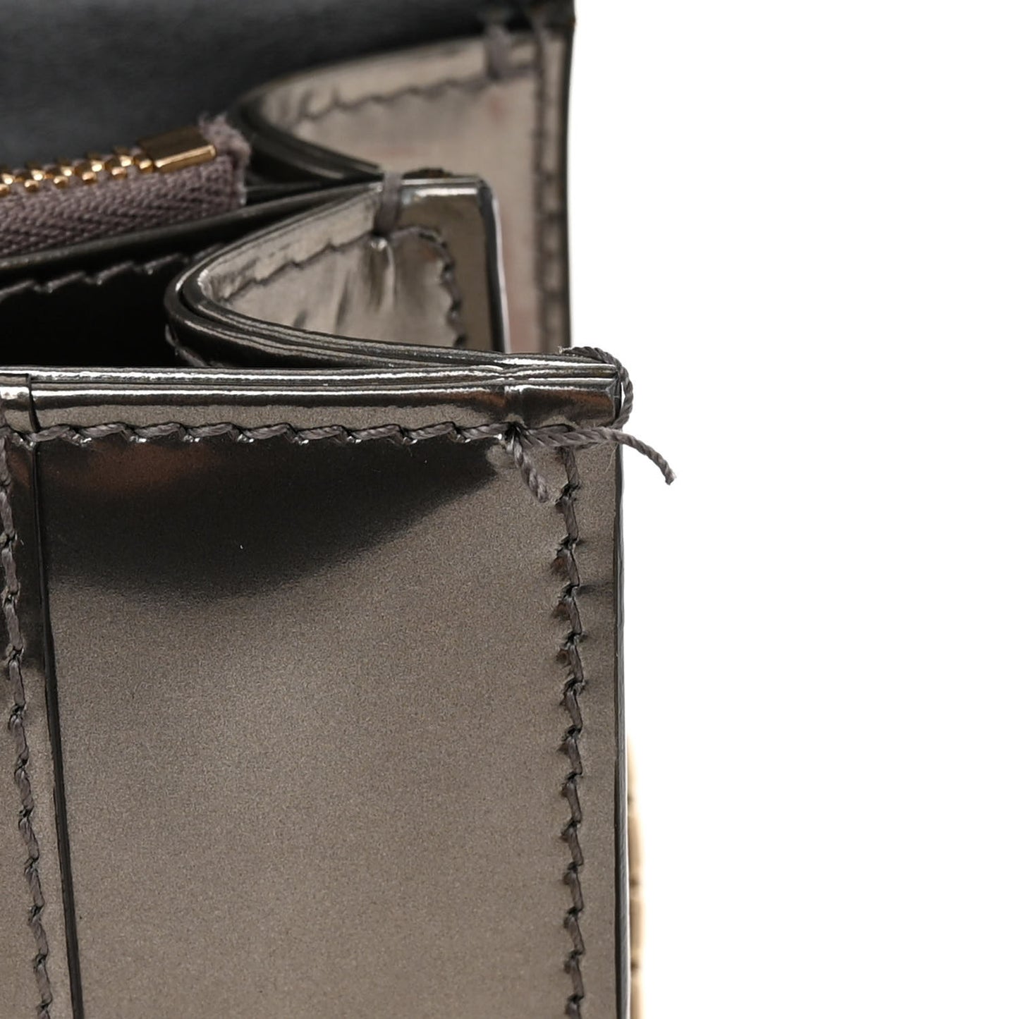 Metallic Calfskin Serpenti Forever Crossbody Bag Silver