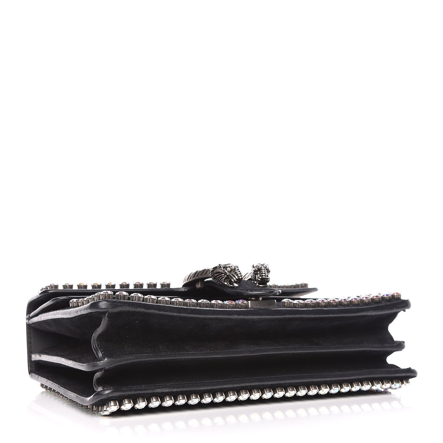 Gucci Suede Crystal Small Dionysus Shoulder Bag Black 4 of 14
