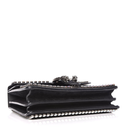 Gucci Suede Crystal Small Dionysus Shoulder Bag Black 4 of 14