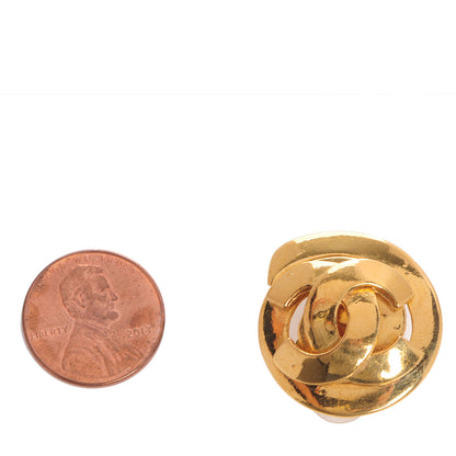 Chanel Spiral CC Clip On Earrings Gold 2 of 5