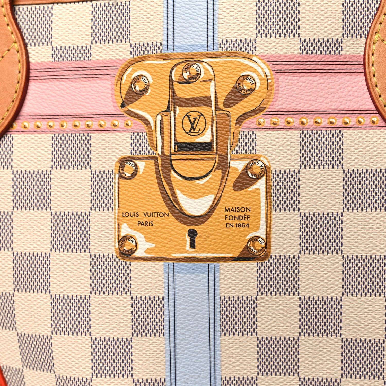 Louis Vuitton Damier Azur Summer Trunks Neo Neverfull MM 8 of 10