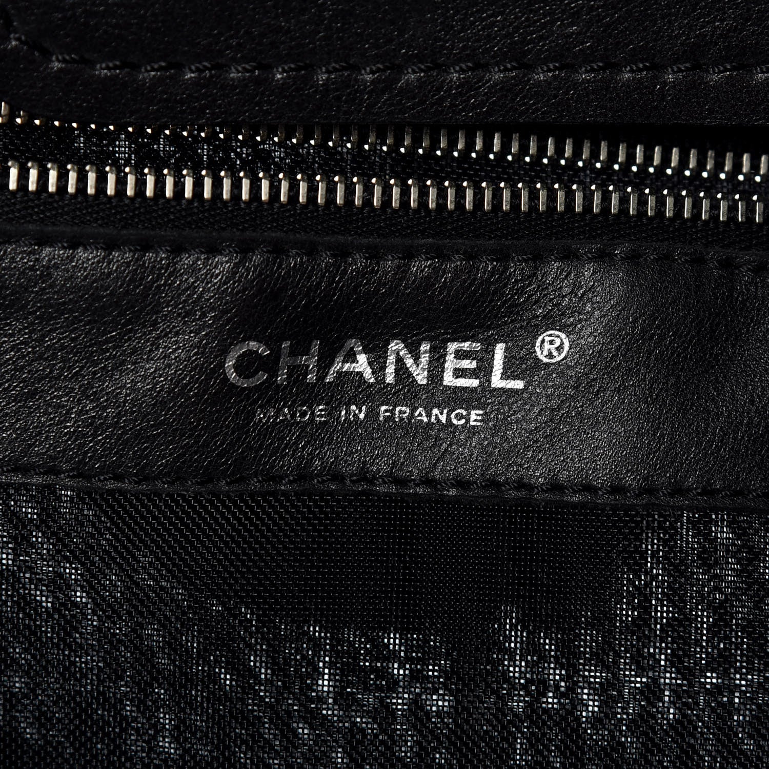 Chanel Calfskin Mesh Hidden Sequin CC Tote Black 8 of 9