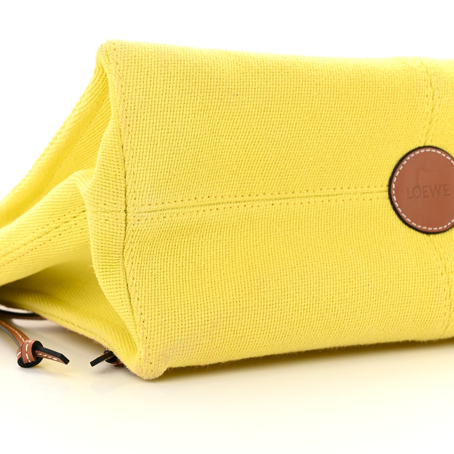 Loewe Canvas Calfskin Cushion Tote Yellow 8 of 13