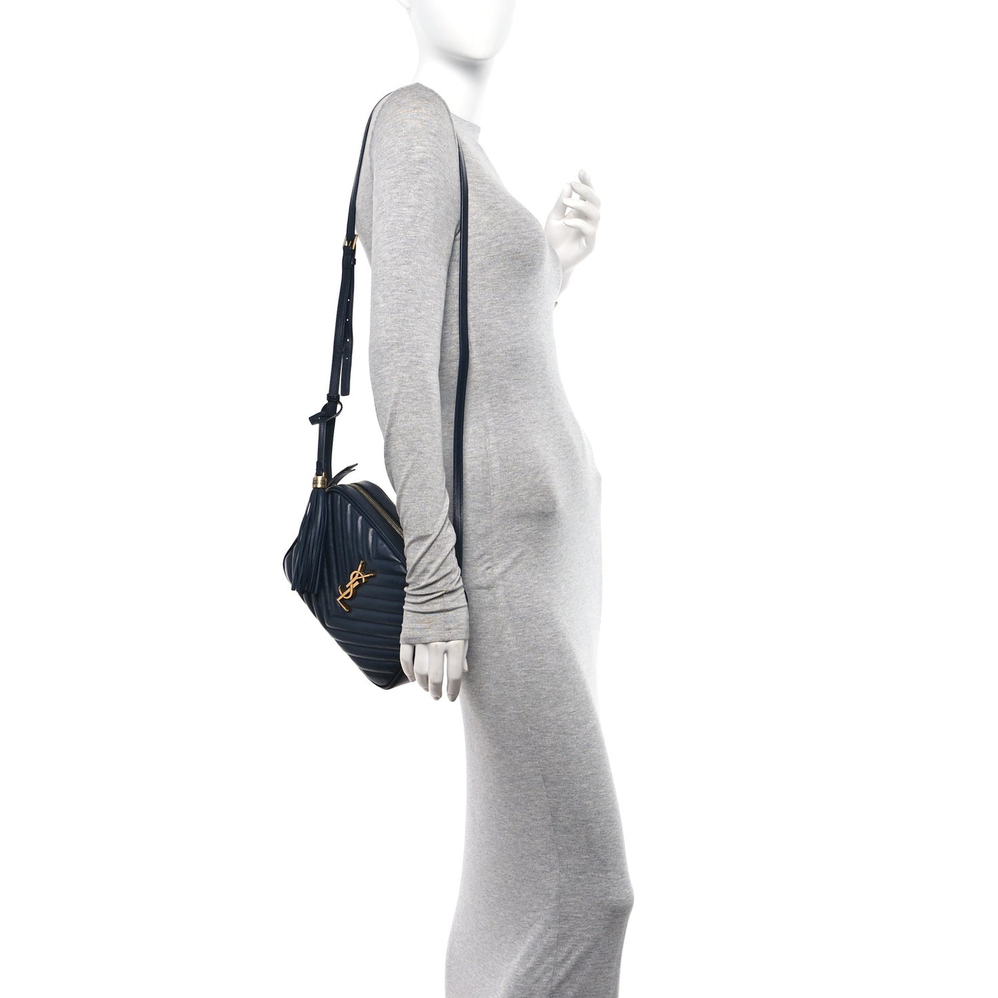 Calfskin Matelasse Monogram Lou Camera Bag Deep Marine