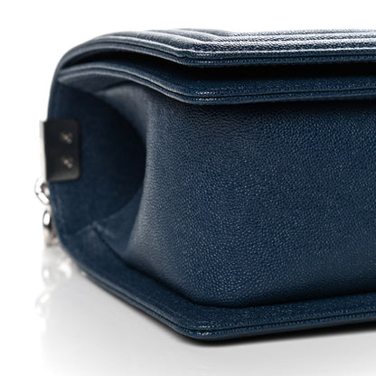 Chanel Iridescent Caviar Quilted Medium Boy Flap Blue 10 of 13