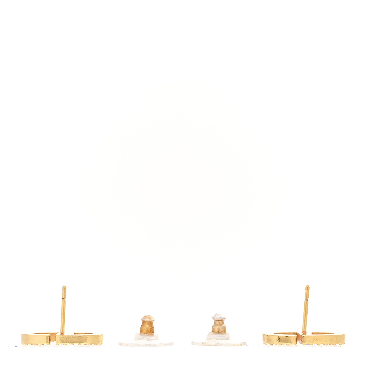 Christian Dior Crystal Petit CD Stud Earrings Gold 3 of 4