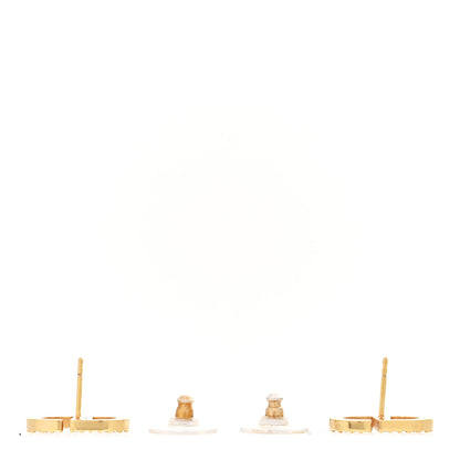 Christian Dior Crystal Petit CD Stud Earrings Gold 3 of 4