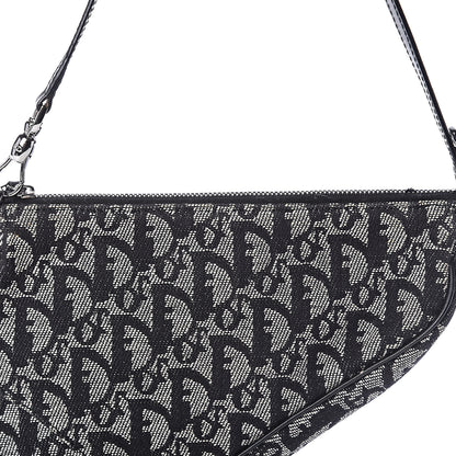Christian Dior Monogram Mini Saddle Pochette Black 6 of 8