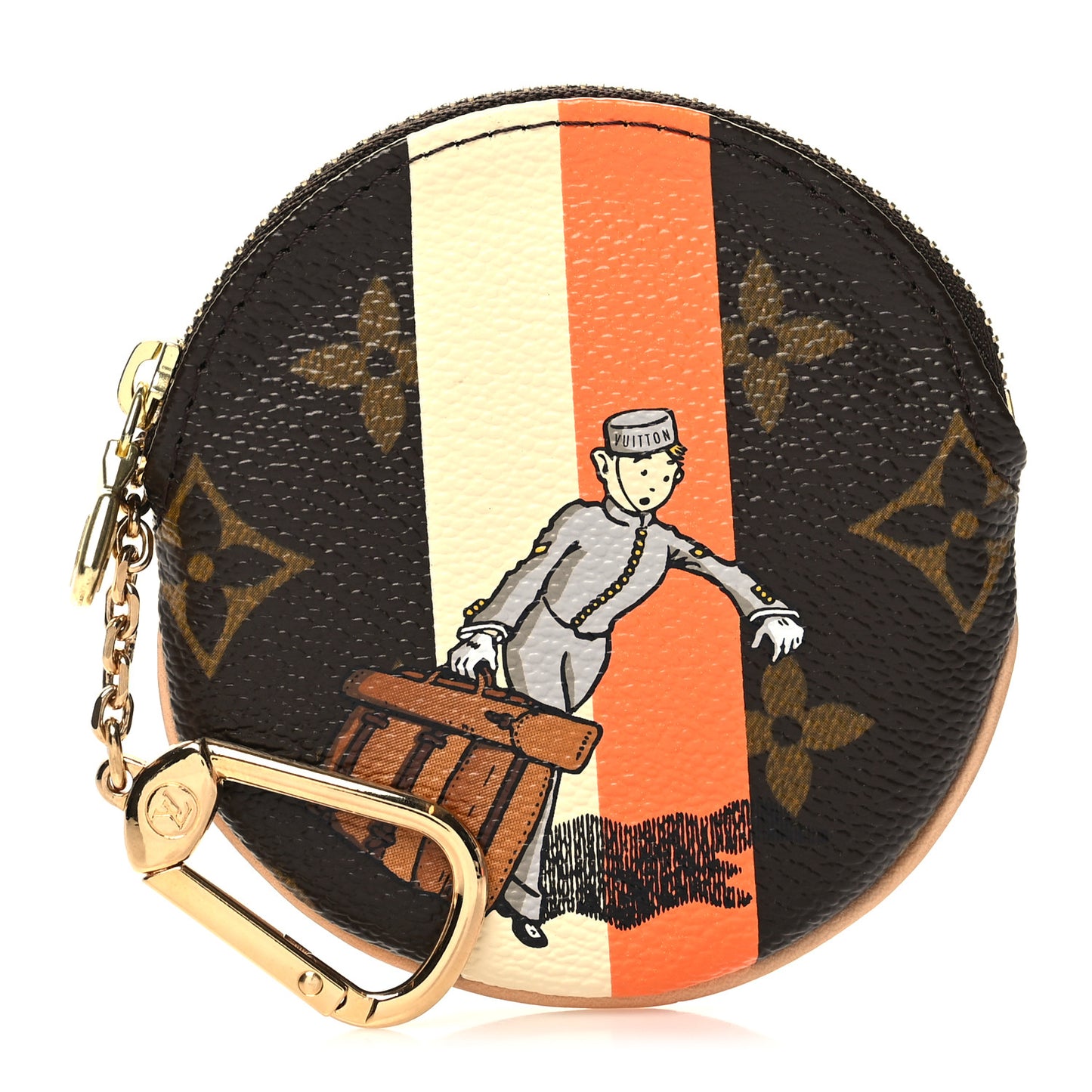 Monogram Groom Round Coin Purse