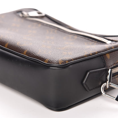 Louis Vuitton Monogram Macassar Kasai Clutch Black 8 of 10
