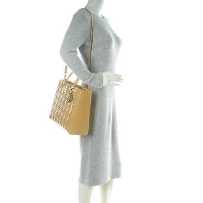 Christian Dior Patent Cannage Large Lady Dior Beige 2 of 7