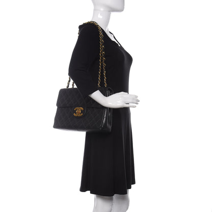 Chanel Caviar Quilted Jumbo Single Flap Black 2 of 9