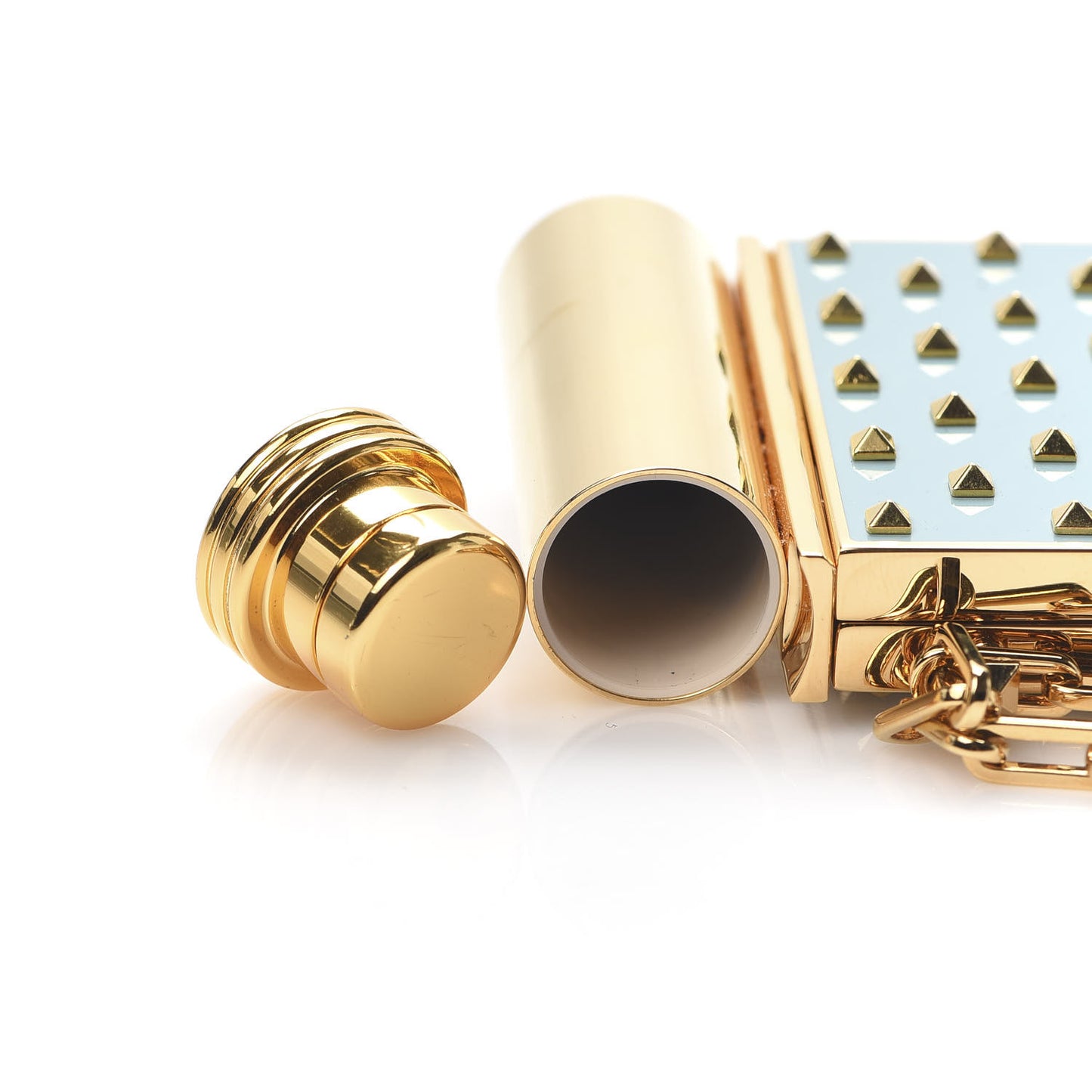 Rockstud Lipstick Holder Minaudiere Azzurro