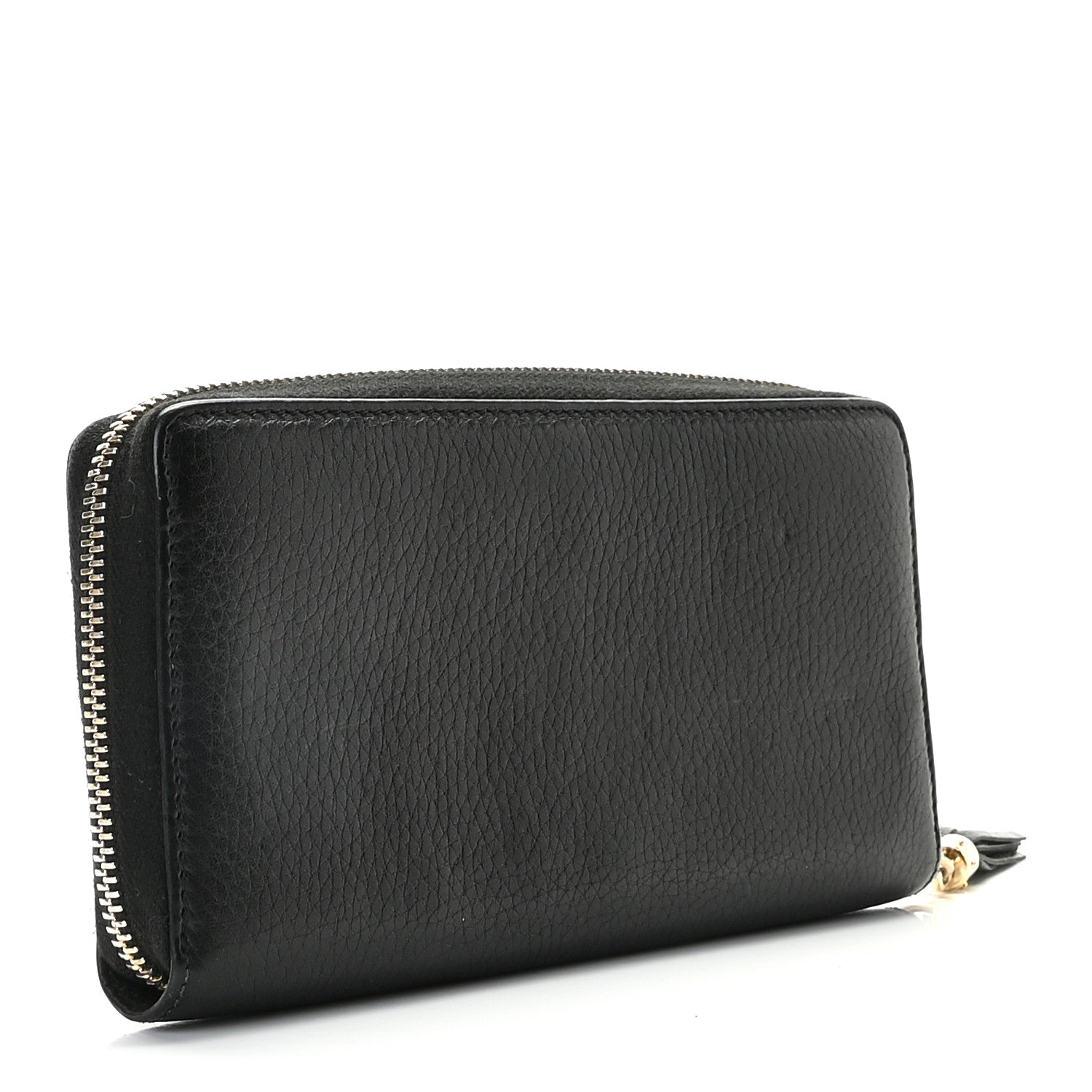 Gucci Pebbled Calfskin Soho Zip Around Wallet Black 3 of 10