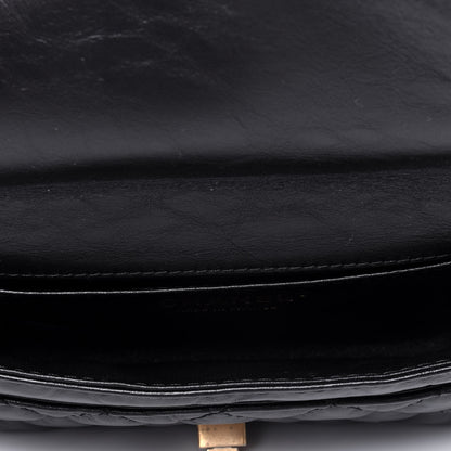 Chanel Aged Calfskin Quilted 2.55 Reissue Flap Belt Bag Clutch Black 5 of 14