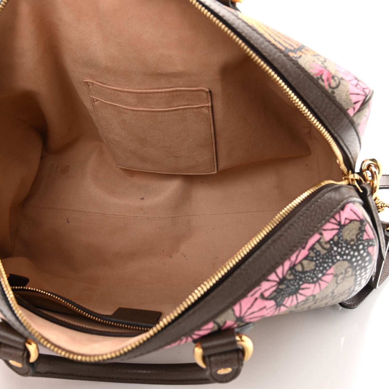 Gucci GG Supreme Monogram Bengal Medium Boston Beige PInk 5 of 13