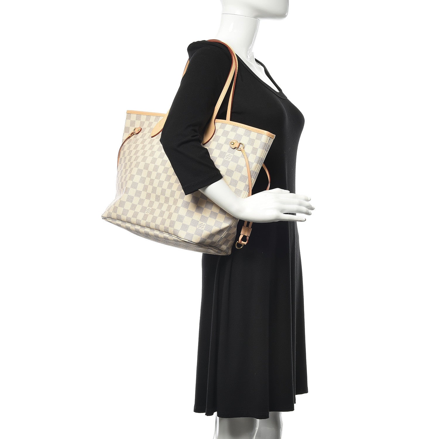 Louis Vuitton Damier Azur Neo Neverfull MM Rose Ballerine 2 of 11