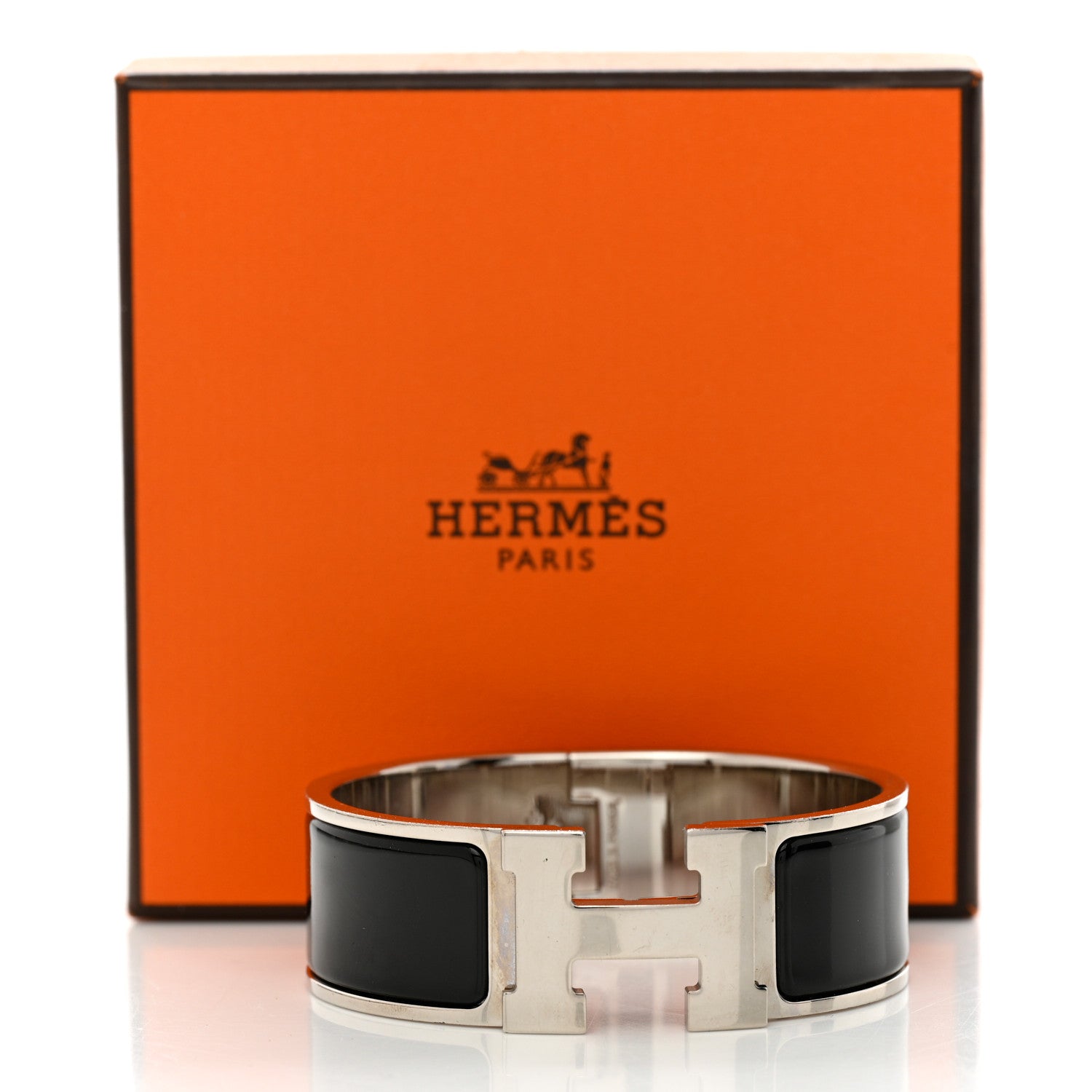 Hermes Enamel Wide Clic Clac H Bracelet PM Black 5 of 5