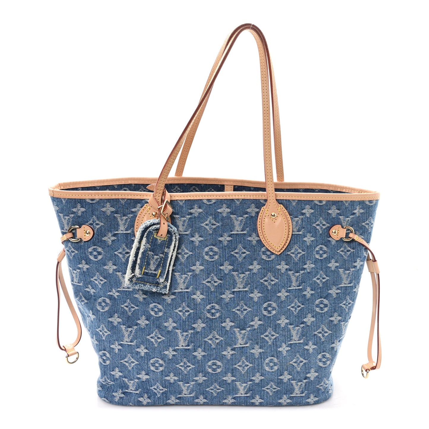 Monogram Denim Neo Neverfull MM Blue