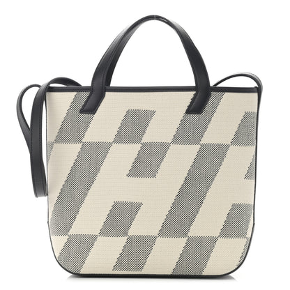 Hermes Swift H Canvas Cabas H En Biais 27 Black Ecru 1 of 11