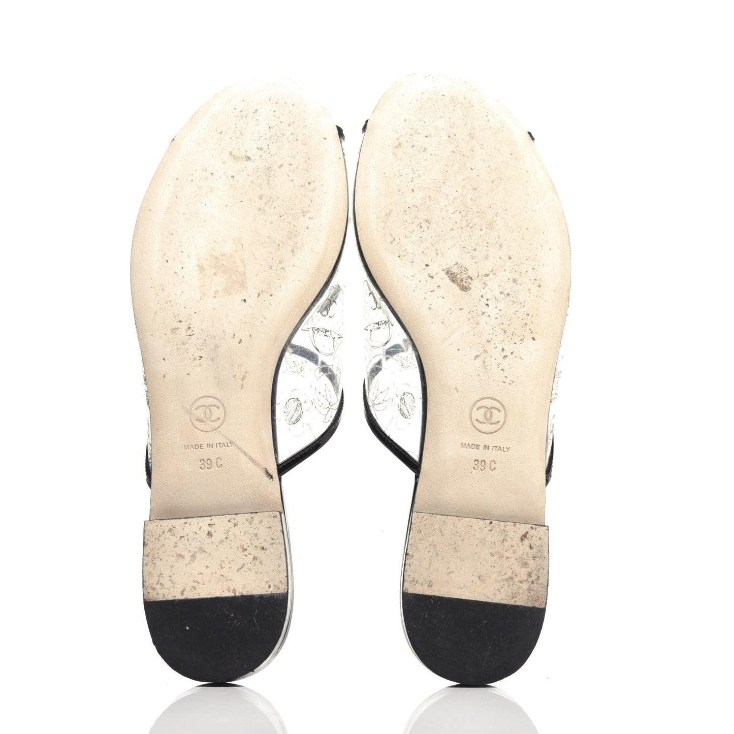 Patent PVC CC Sandal Mule 39 Black