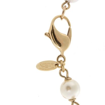 Chanel Crystal Pearl Bead CC Choker Necklace Gold Multicolor 5 of 7