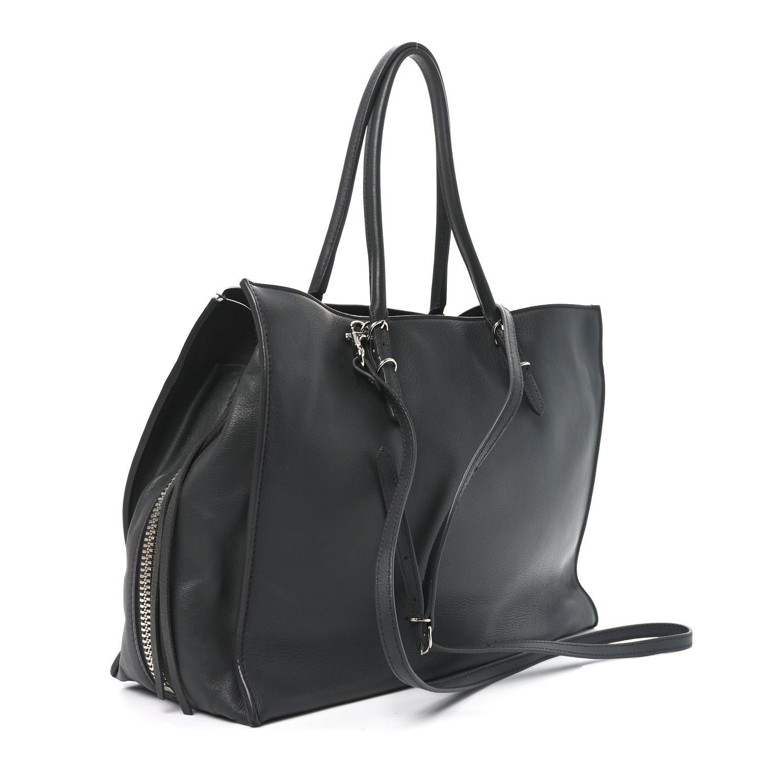 Balenciaga Veau Papier B4 Zip Around Tote Gris Fossile 3 of 10