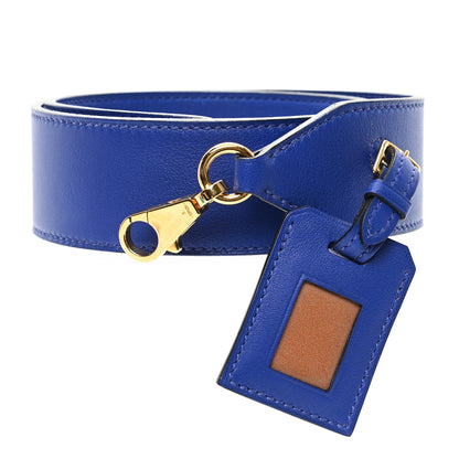 Hermes Swift 38mm Etiquette Shoulder Strap Bleu Saphir 1 of 5