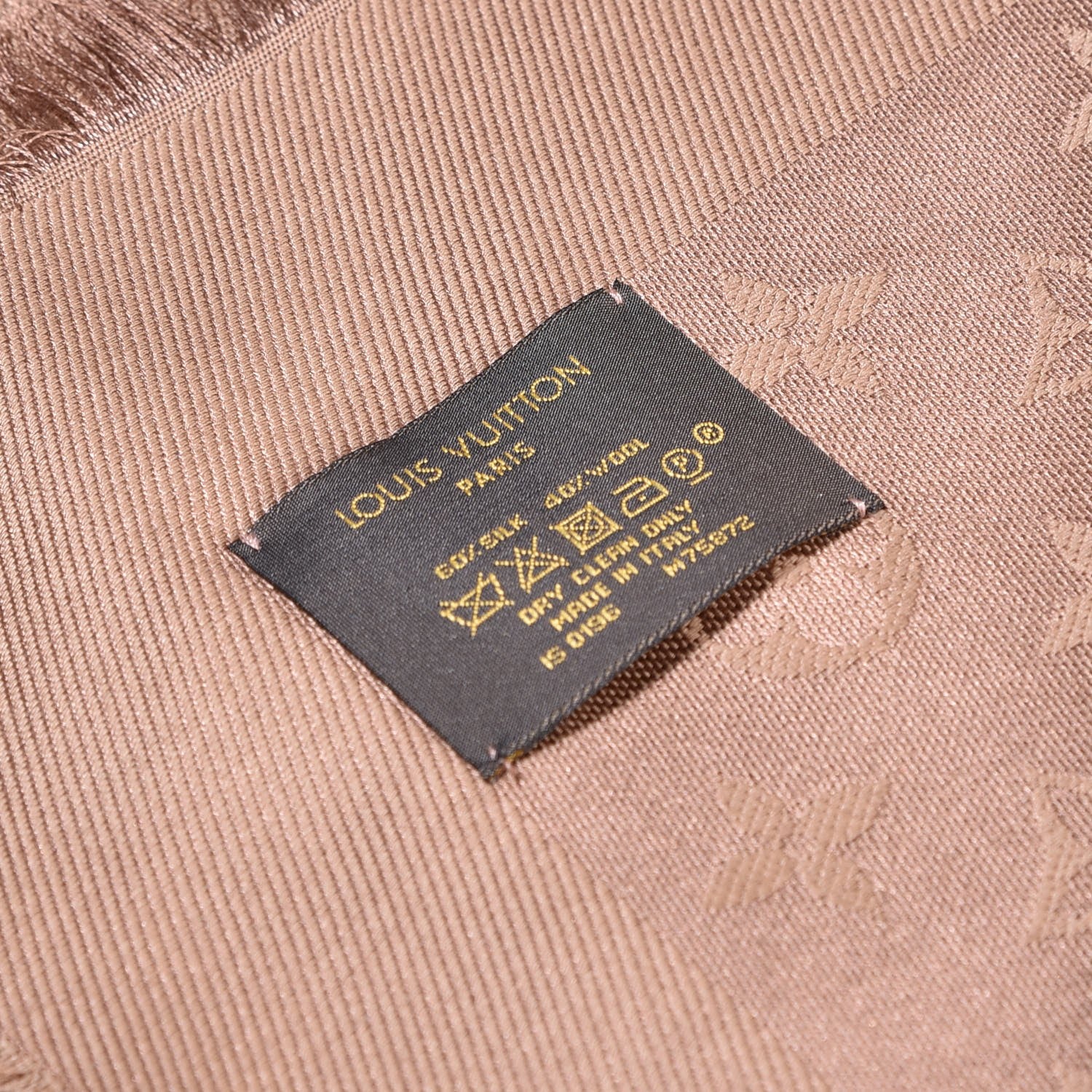 Louis Vuitton Silk Wool Monogram Shawl Dune 4 of 4