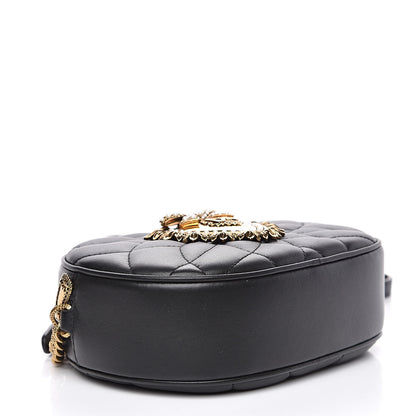 Dolce & Gabbana Smooth Calfskin Mini Devotion Camera Bag Black 4 of 10