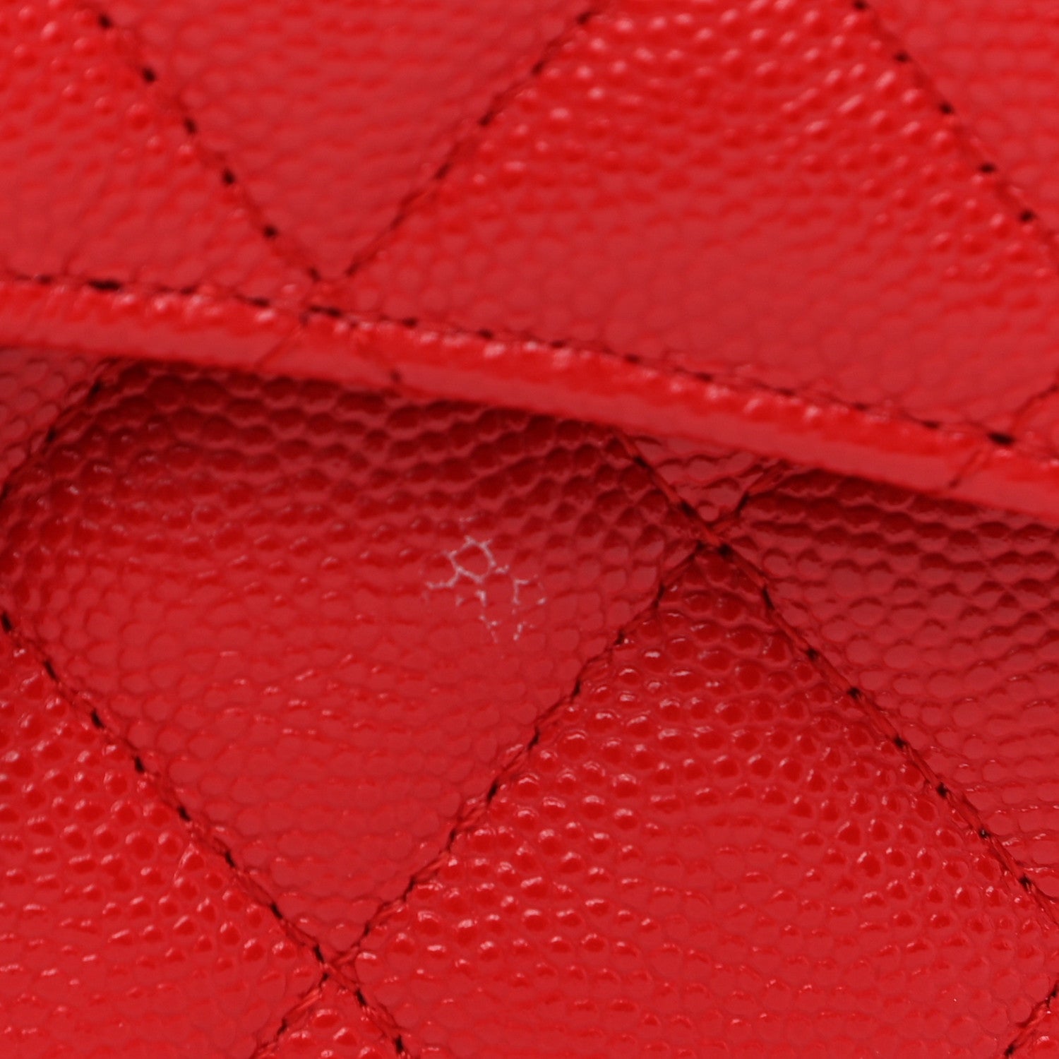 Chanel Caviar Quilted Flap Phone Holder With Chain Red 13 of 14