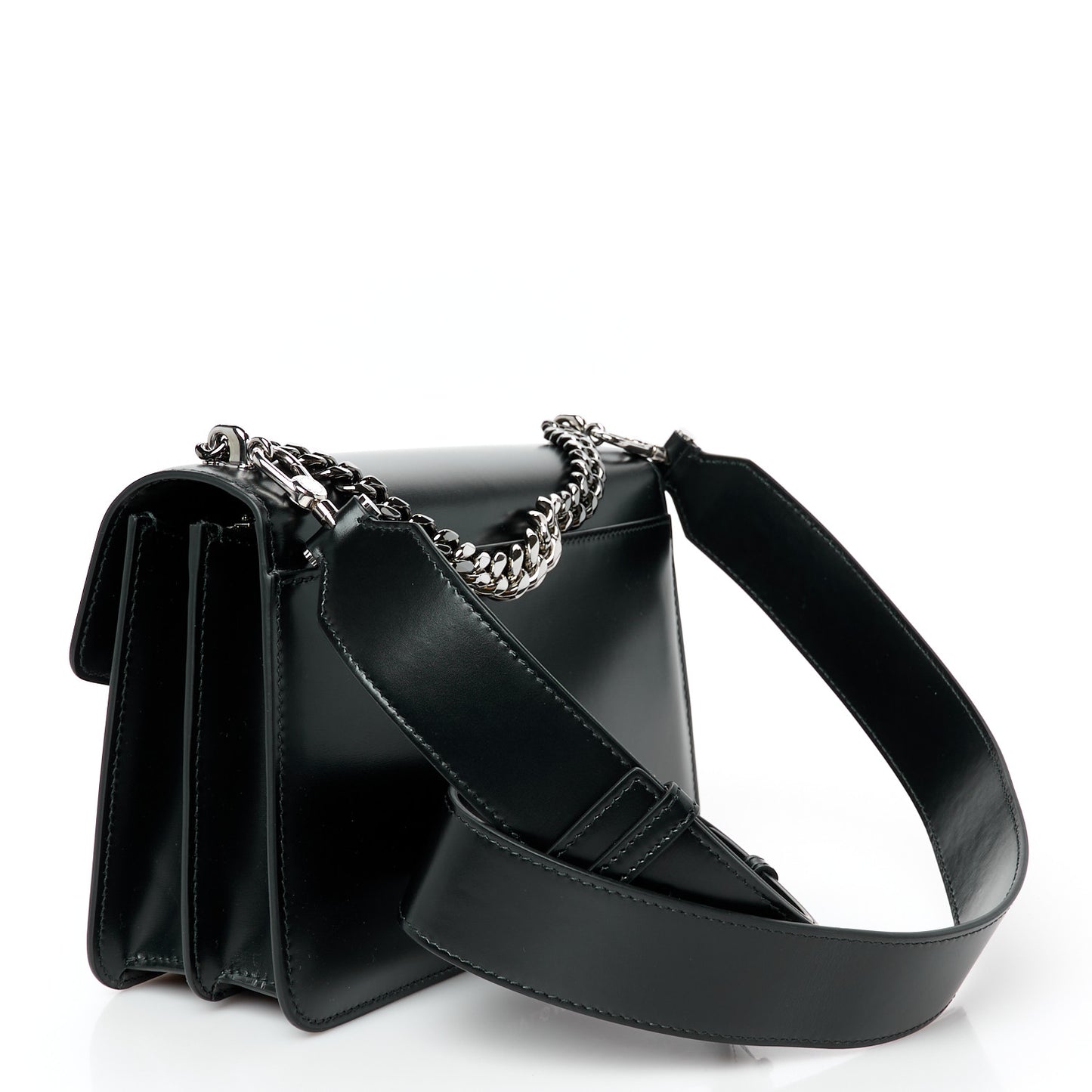 Nappa Serpenti Forever Large Maxi Chain Crossbody Bag Black