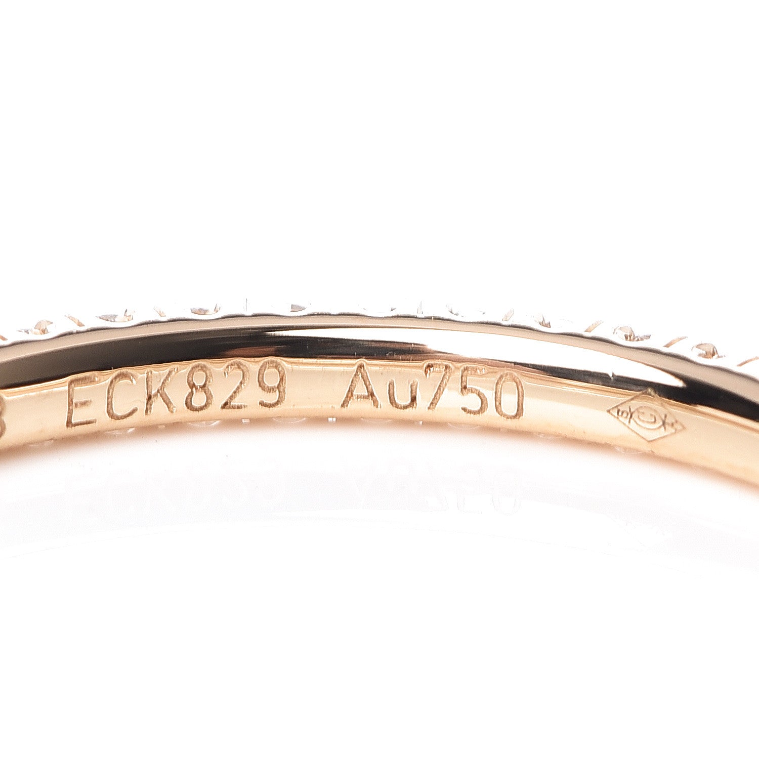 Cartier 18K Yellow Gold Diamond Etincelle De Eternity Ring 48 4.5 5 of 5