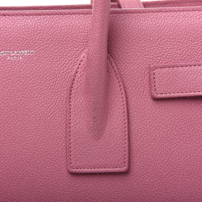 Saint Laurent Grained Calfskin Small Sac De Jour Dark Rose 26 of 33