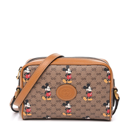 Gucci X DISNEY Mini Vintage GG Supreme Monogram Mickey Mouse Shoulder Bag Beige Vintage Sun Oil 2 of 10