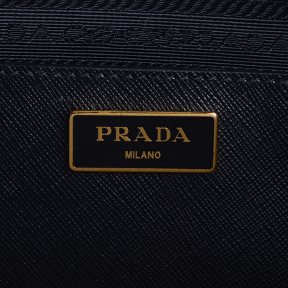 Prada Saffiano Lux Bi-Color Medium Galleria Double Zip Tote Black Talco 7 of 10