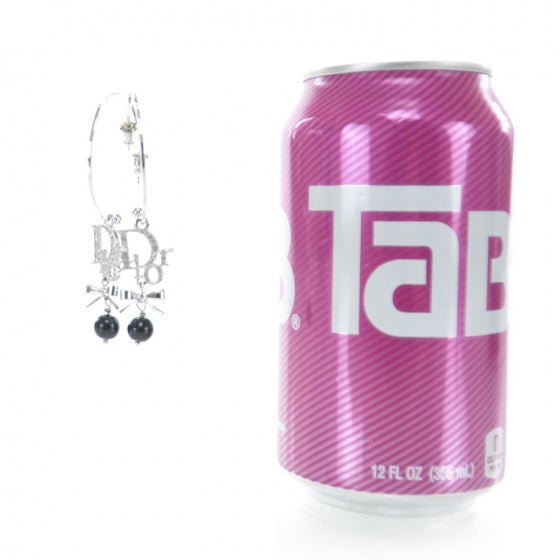 Crystal Logo Bow Earrings