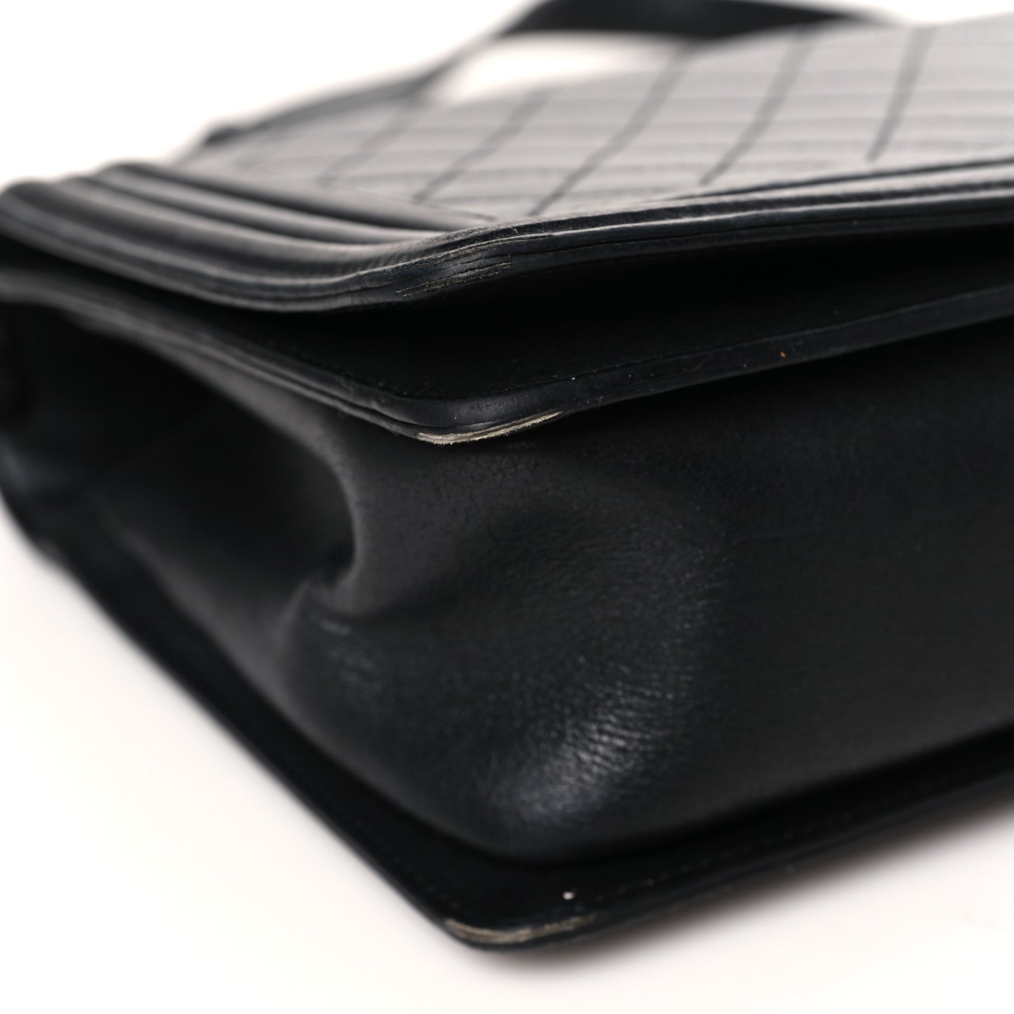 Lambskin Quilted New Medium Boy Flap Black