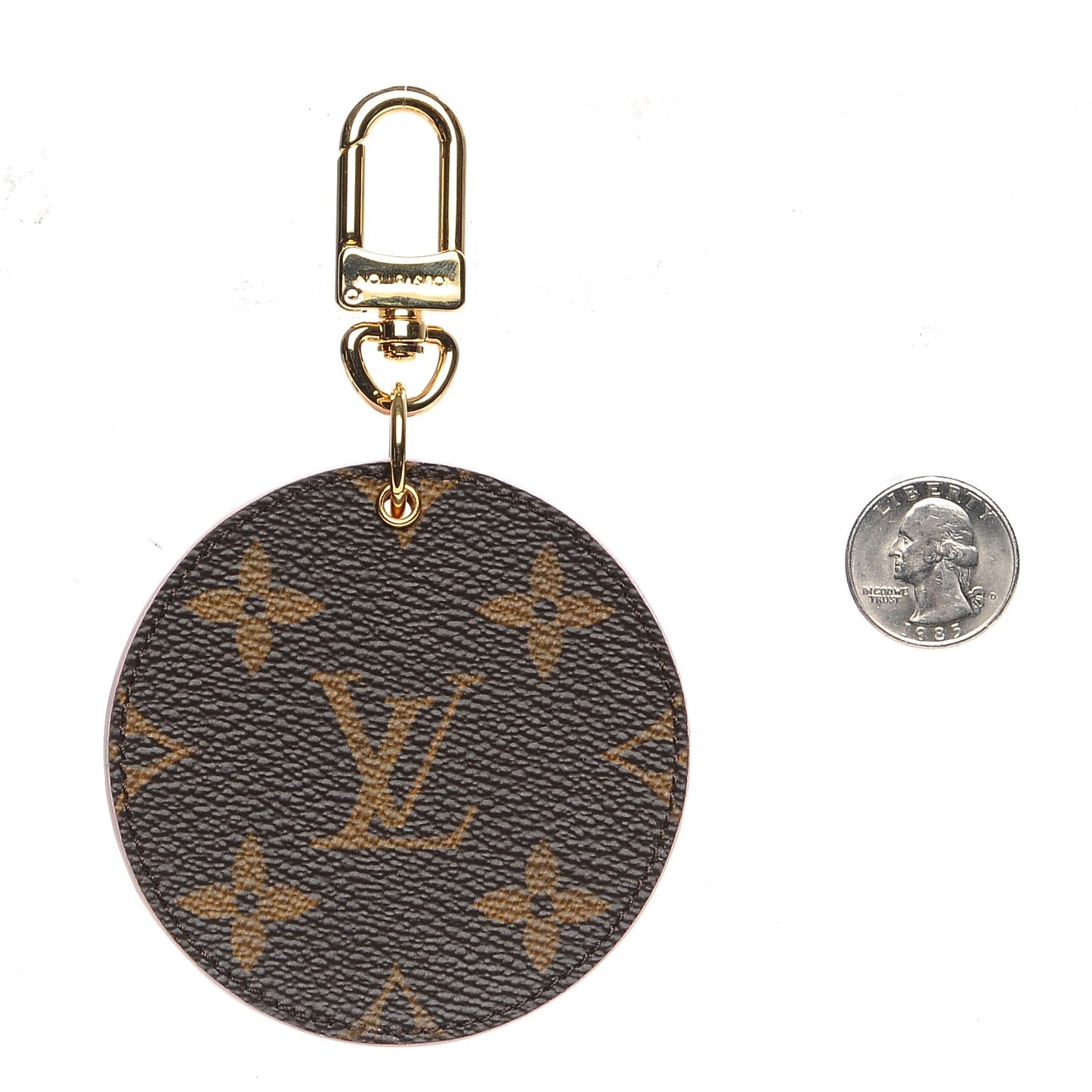 Monogram LV Mirror Key Holder Rose Ballerine