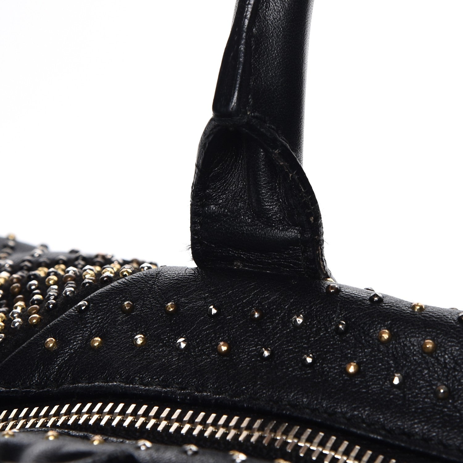 Saint Laurent Calfskin Rock Studded Easy Sac Black 11 of 17