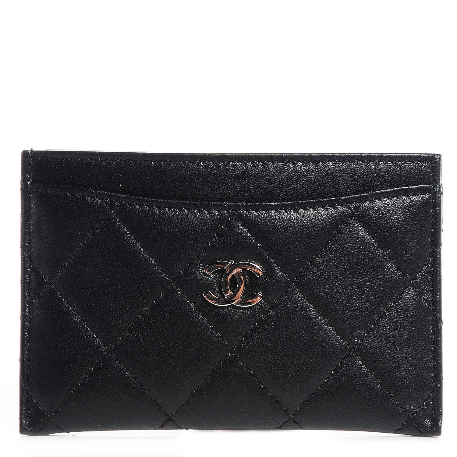 Chanel Lambskin Quilted Card Holder Black 1 of 8