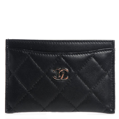 Chanel Lambskin Quilted Card Holder Black 1 of 8