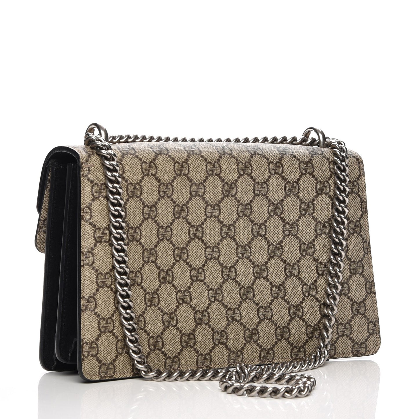 GG Supreme Monogram Small Dionysus Shoulder Bag Black