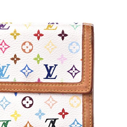 Louis Vuitton Monogram Multicolor Porte-Monnaie Billets Wallet White 11 of 13